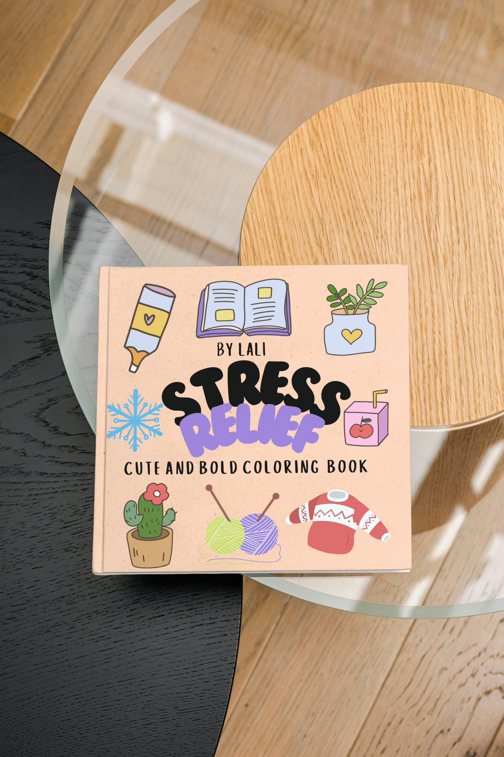 STRESS RELIEF: CUTE AND BOLD COLORING BOOK (From Amazon Store)